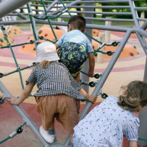 kids-playing-on-metal-playground-equipment