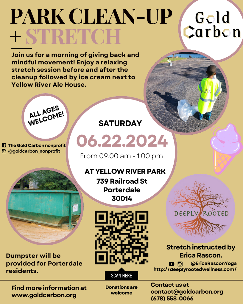 Park Clean Up and Strech at Porterdale Yellow River Park on June 22nd 2024