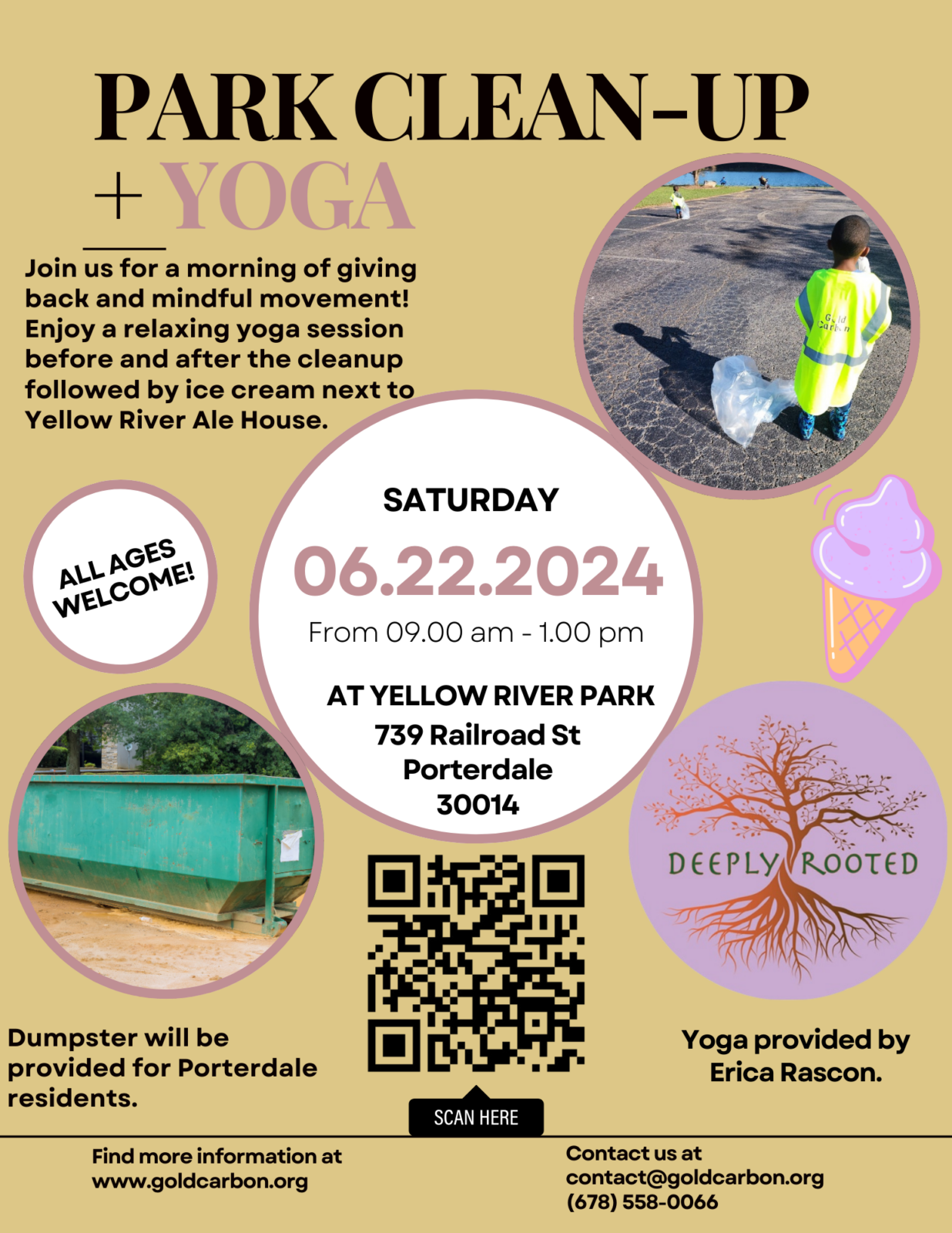 2024 Porterdale Park Clean up and Yoga Session